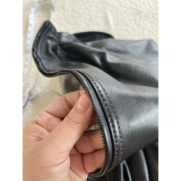 Vintage Danier Black Leather Coat 2XL Oversized Grunge Chic Premium Leather - Picture 2 of 16